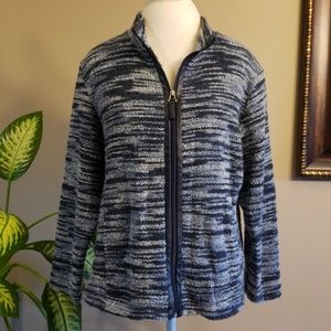 Allison Daley  Blue zip jacket. Size PL